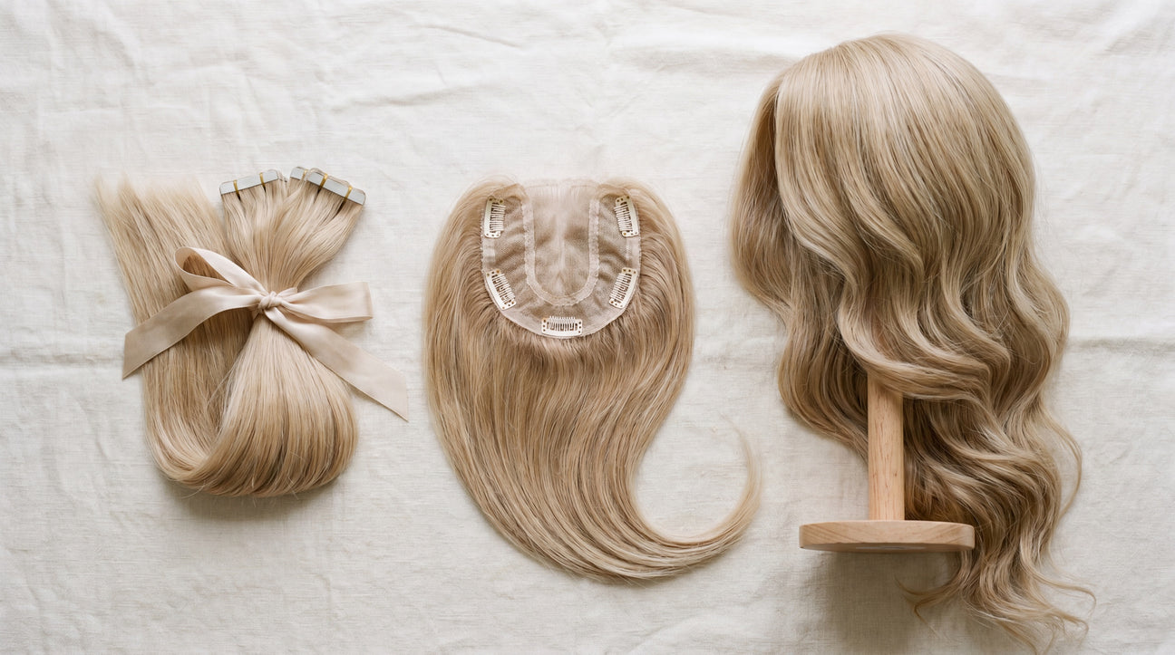 Hair Extensions vs Hair Toppers vs Wigs: Which Is Right for You?